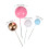 80Pièces Picks Gâteau Ballon Mousse Assortis Décorations 8