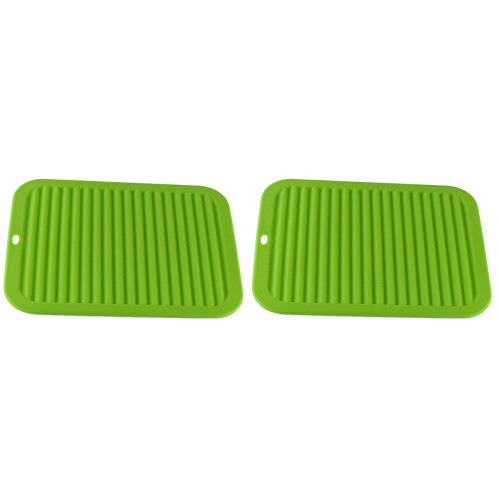 2 Pcs Heat Resistant Mat Draining Kitchen Counter Dish For Table 1