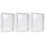 3 Pcs Double Sided Glass Photo Frame Transparent Specimen Clip 5