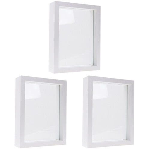 3 Pcs Double Sided Glass Photo Frame Transparent Specimen Clip 2