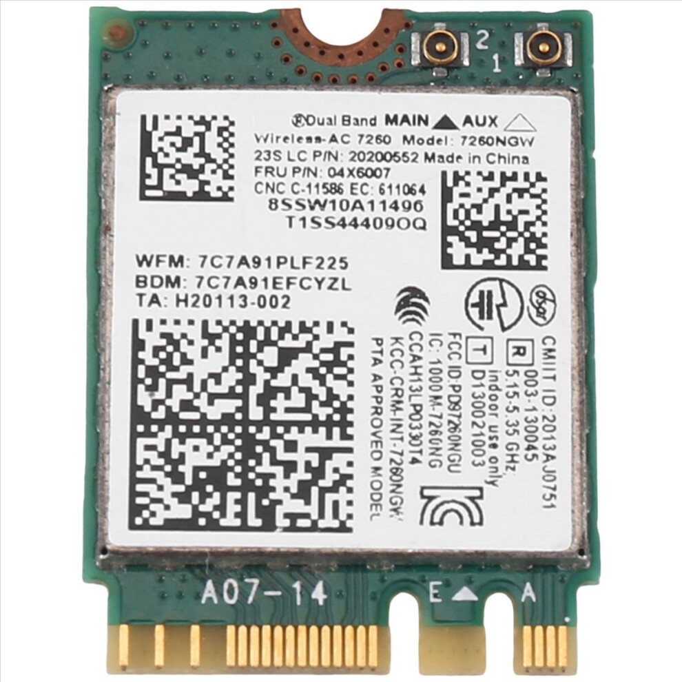 7260Ngw 7260Ac Wifi Card 2.4G/5G Bt4.0 04X6007 For 4853290890815