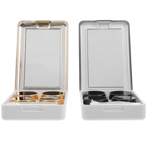 2 Sets Portable Plastic Cases For Travel