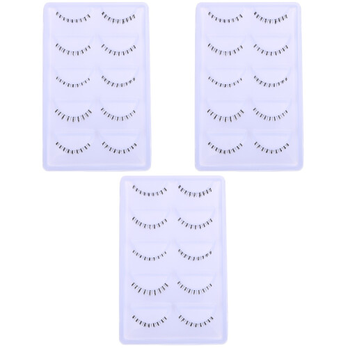 3 Count Bottom Lashes Individual Strip Natural False Eyelashes Look 2