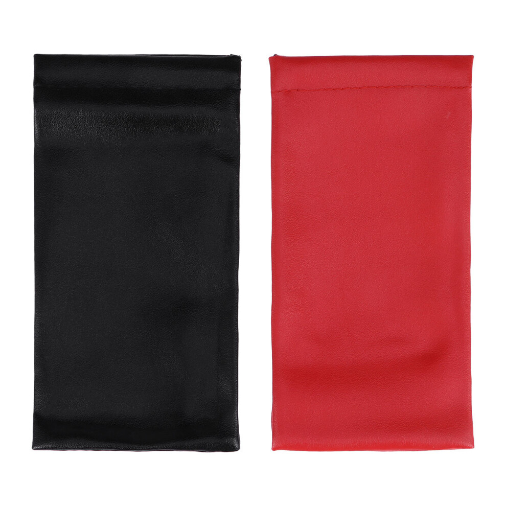 Artibetter 4 Pcs Pu Glasses Bag Microfiber Sunglasses Pouch Blacklig Case