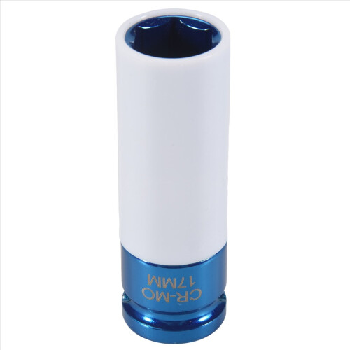 Ζάντα αλουμινίου 1/2" Drive 17mm Σετ με λεπτό τοίχωμα, βαθιά καρυδάκι κρούσης, μπλε 1