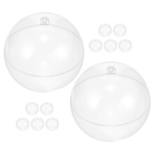 24 Pcs Clear Fillable Christmas Tree Ball Ornaments 10cm Hanging