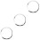 3 Pcs Musical Instrument Drum Kit Accessories Opening Protective Ring 5