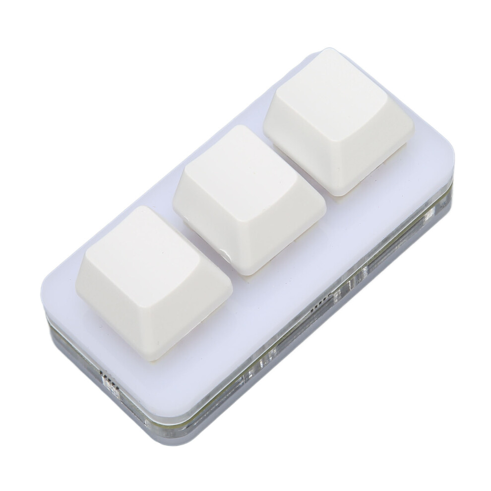 Usb 3-Key Mini Keypad Rgb Led Backlit Macro Keyboard - Hot Swap Osu 6901352042066