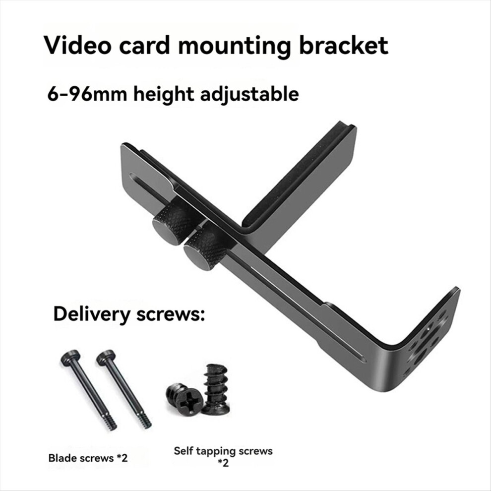 Adjustable Gpu Brace Prevent Sagging Video Card Support Bracket Black 4853719371758