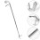 4pcs Snake Fold Trash Stainless Steel 5