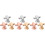 9 Pcs X Letter Strap Loop Decorative Ring Belt Metal Miss 4