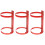 3 Pcs Fire Extinguisher Mount Bracket Wall For Home Hanging Hook Red 4