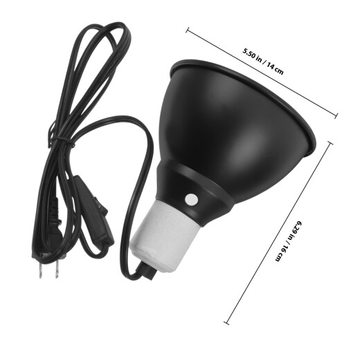Basking Lamp For Turtle Tank Bearded Dragon Accessories Black 1
