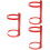 3 Pcs Fire Extinguisher Mount Bracket Wall For Home Hanging Hook Red 6