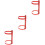 3 Pcs Fire Extinguisher Mount Bracket Wall For Home Hanging Hook Red 5
