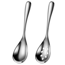 4 Pcs Stainless Steel Serving Spoons Slotted For Parties