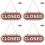 4 Pieces Open Closed Signs Listing Double-Sided Doorplate 5