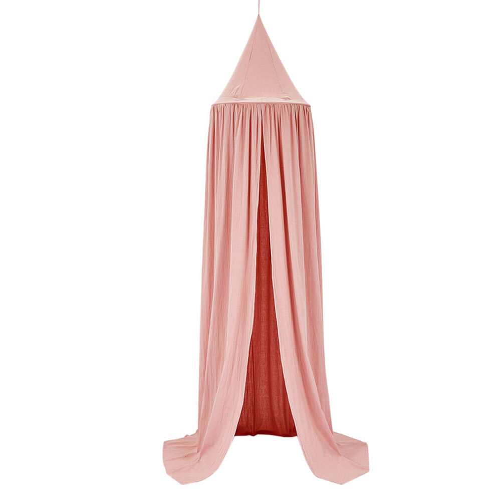 Bed Canopy Pink Sheer Bedframe Mosquito Net Round for Children