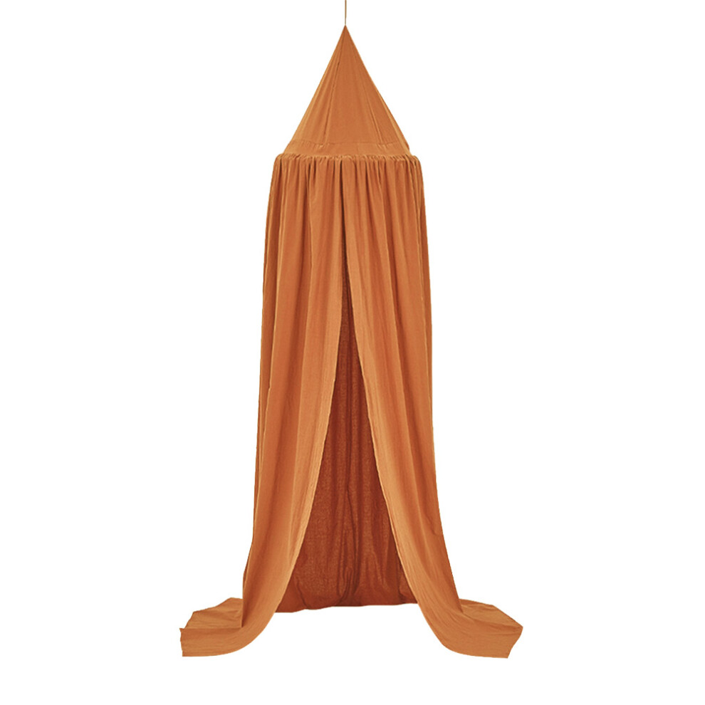 Canopy Sheer Bedframe Mosquito Net Round For Children Brown