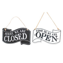 6 Pcs Vintage Open Closed Hanging Sign For Shop Cafe Door