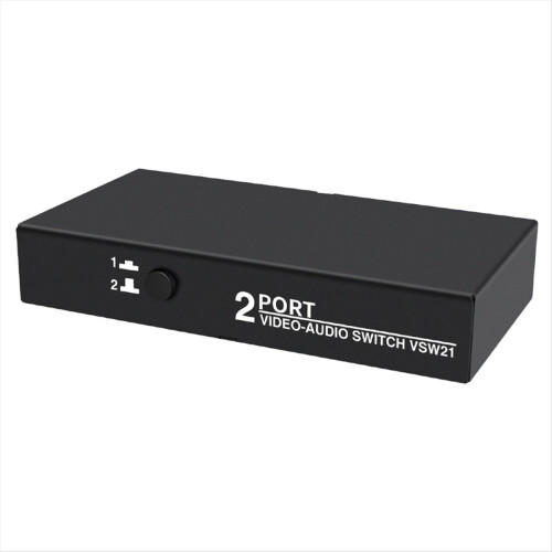 AV Switch Selector Box 2 Port 3RCA AV Audio Video Switch Splitter 1