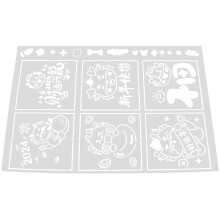 4Pcs New Year Painting Stencil Reusable Diy Template