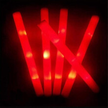 (30pcs Red) 12/15/30/60pcs Bulk Colorful Led Glow Sticks Rgb Led Glow Foam Stick  Cheer Tube Dark Light Birthday Wedding Party Supplies e