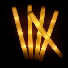 (30pcs Yellow) 12/15/30/60pcs Bulk Colorful Led Glow Sticks Rgb Led Glow Foam Stick  Cheer Tube Dark Light Birthday Wedding Party Supplies e