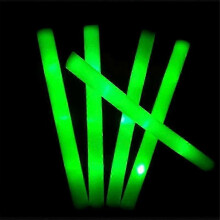 (30pcs Green) 12/15/30/60pcs Bulk Colorful Led Glow Sticks Rgb Led Glow Foam Stick  Cheer Tube Dark Light Birthday Wedding Party Supplies e