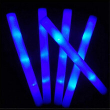 (30pcs Blue) 12/15/30/60pcs Bulk Colorful Led Glow Sticks Rgb Led Glow Foam Stick  Cheer Tube Dark Light Birthday Wedding Party Supplies e