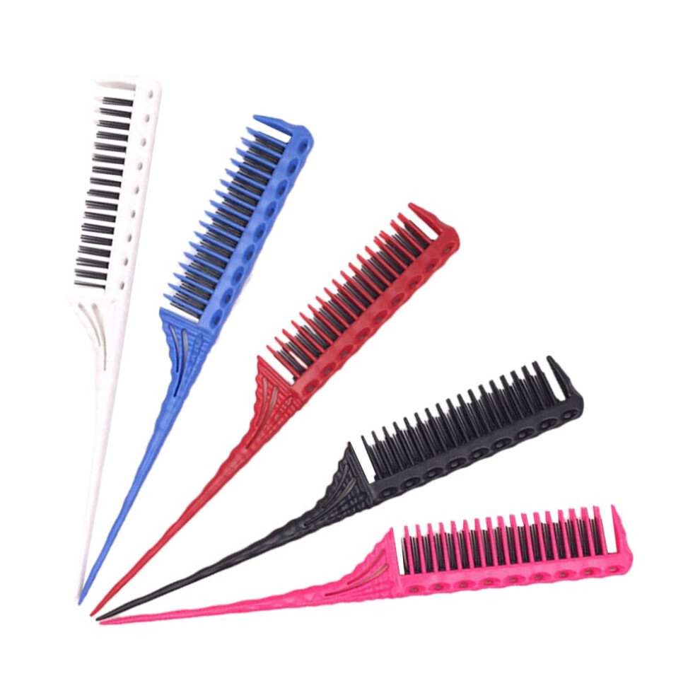 Villcase 5Pcs Multifunctional Detangling Comb Dense Tooth Plastic Hair Brush