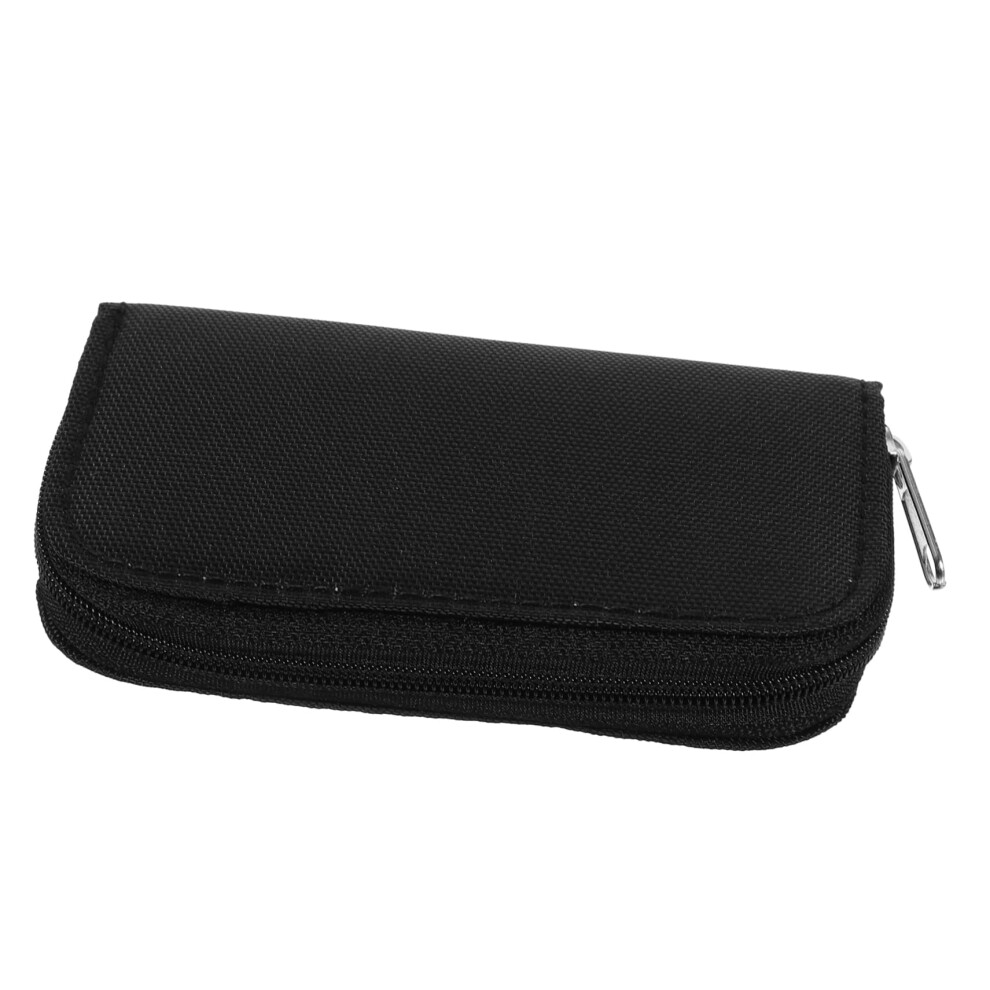 Card Holder Case 22-Slot Memory Card Organizer Zipper Closure 11.00 X 6.80 X 2.20 Cm Black 9084446297928