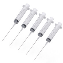Office Ink Refill Tool Set: 5x 20ml Syringes with 10cm Needles