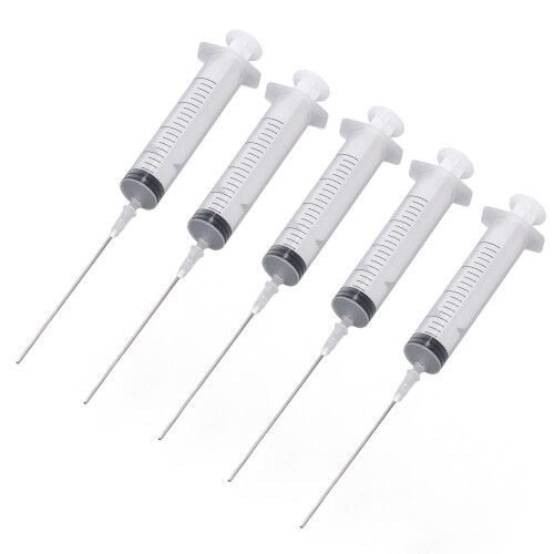 Office Ink Refill Tool Set: 5x 20ml Syringes with 10cm Needles