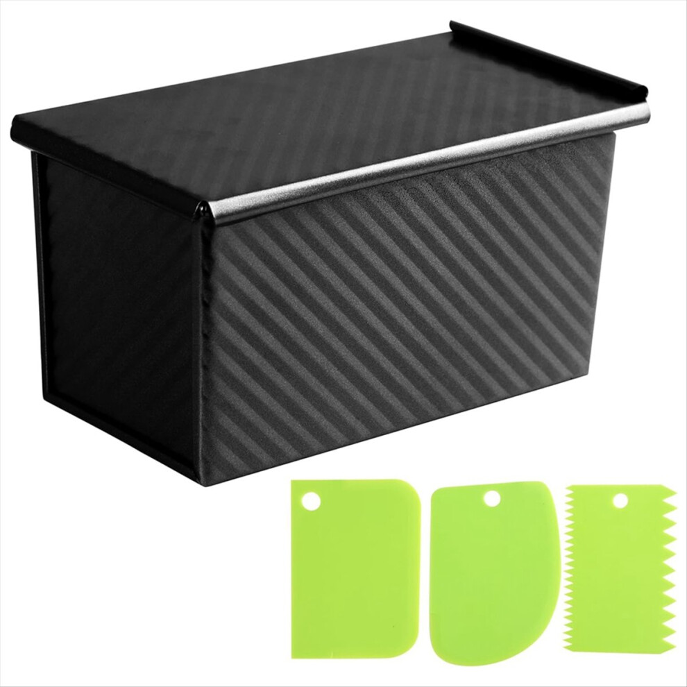 Bread Pans with Dough Scraper Cutter-Pullman Loaf Pan with Lid-image-OPC-PKYBWCB-NEW