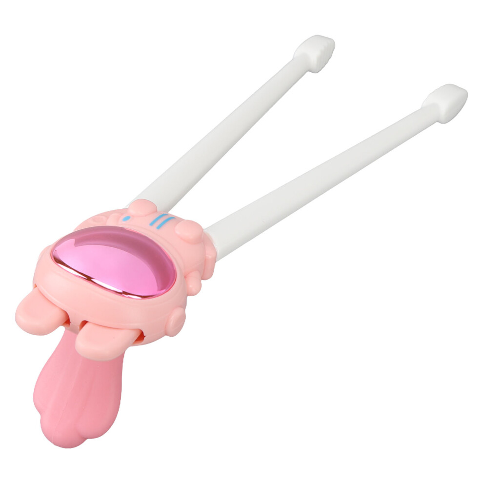 Baby Training Chopsticks Helper Cartoon 3D Plastic Easy Learn Pink