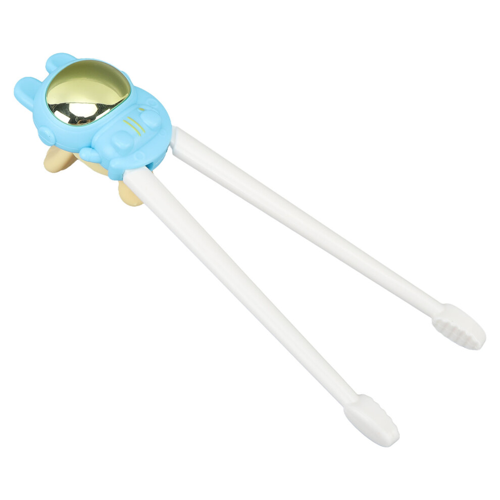 Baby Training Chopsticks Helper Cartoon Pattern 3D Plastic Blue