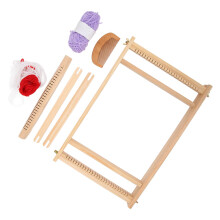 Tragbarer Holz-Webstuhl für Kinder – Kreatives handgemachtes Bildungsspielset