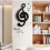 Musical Note Electronic Wall Clock Silent Quartz Clock for Children 4