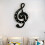 Musical Note Electronic Wall Clock Silent Quartz Clock for Children 5