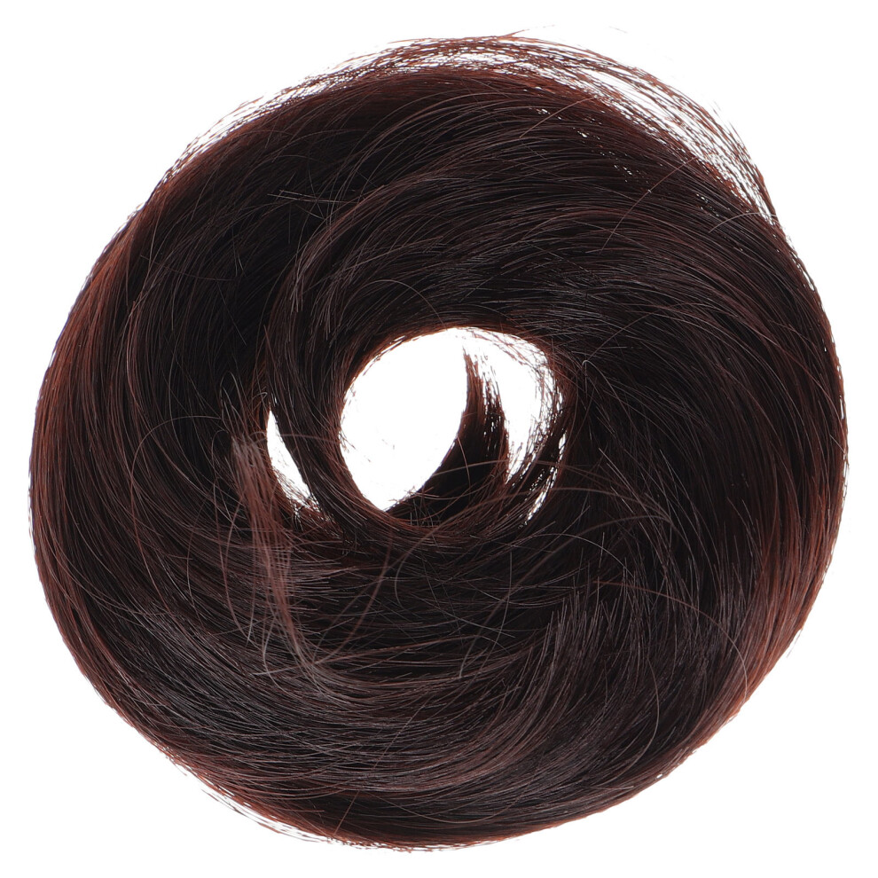 Villcase 4Pcs Straight Hair Bun Piece Scrunchy Updo Extension Donut For Women