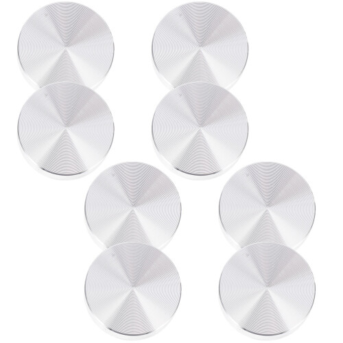 24Stk Tischadapter Aluminium Kreis Scheiben Silber 2