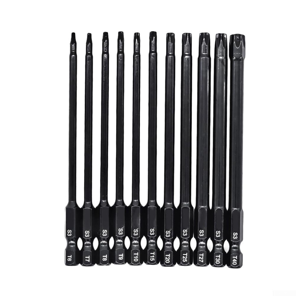Magnetic 11 Piece Screwdriver Drill Bit Set Anti-Slip 14 Hex Shank For Electric Screwdrivers And Drills 9016109290472
