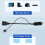 -Cable convertidor compatible de DisplayPort macho a hembra 4K a 60 Hz 7