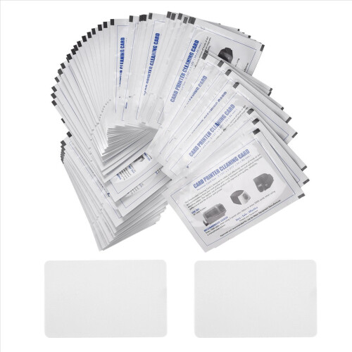 CR80 Card Reader Cleaning Cards, 50PCS Dual Side Card Reader Cleaner 2