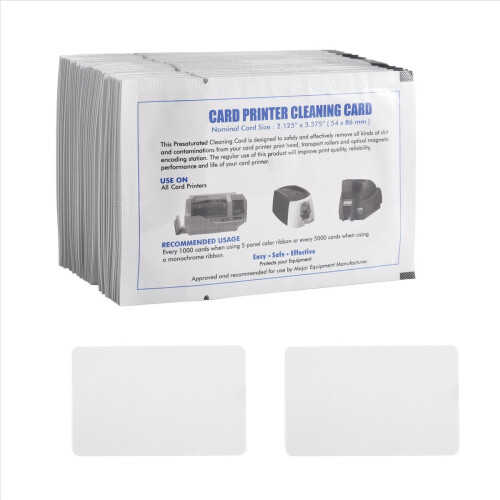 CR80 Card Reader Cleaning Cards, 50PCS Dual Side Card Reader Cleaner 1