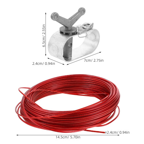 Durable Red Pool Cover Ratchet Winch Kit Easy Operation Secure 2