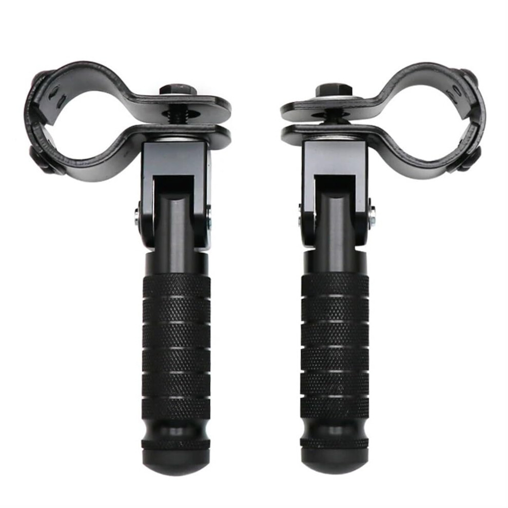 Front Footrests For M8 Universal Motorcycle Folding Passenger Footrest Rear Foot Pegs Set Cnc Aluminum Black 9084446298925