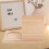 Wooden Triangle Book Stand With Cup Holder 11
