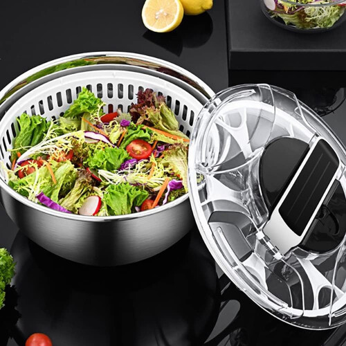 Vegetable Fruits Dryer Home Kitchen Multi Function Dehydrator Salad Spinner Lettuce Spinner Storage Drying Machine 2